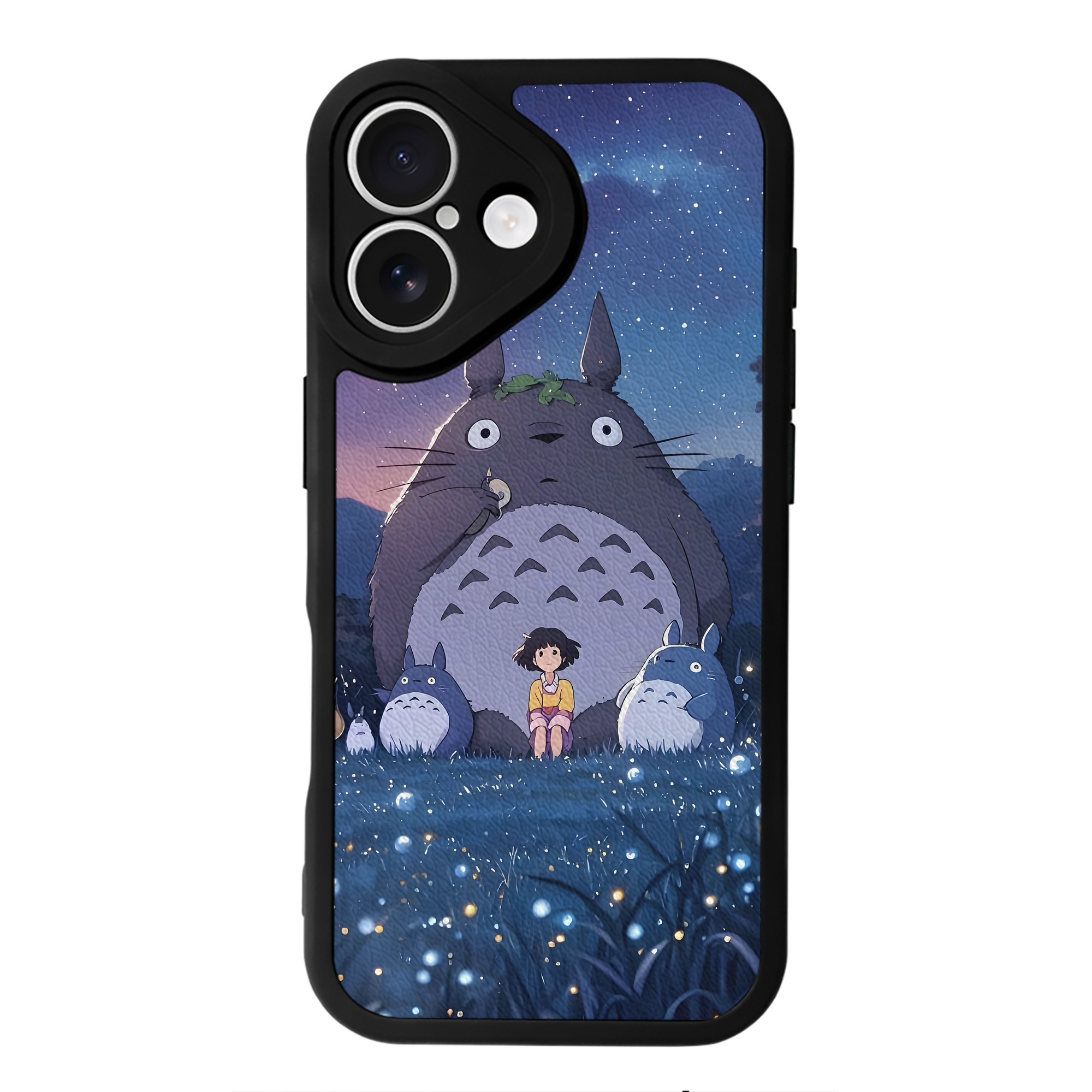 となりのトトロ 草壁メイ 草壁サツキ My Neighbor Totoro Satsuki Kusakabe Mei Kusakabe 【iPhone 16シリーズ対応】シリコンスマホケース（レザー調） 材質：シリコン